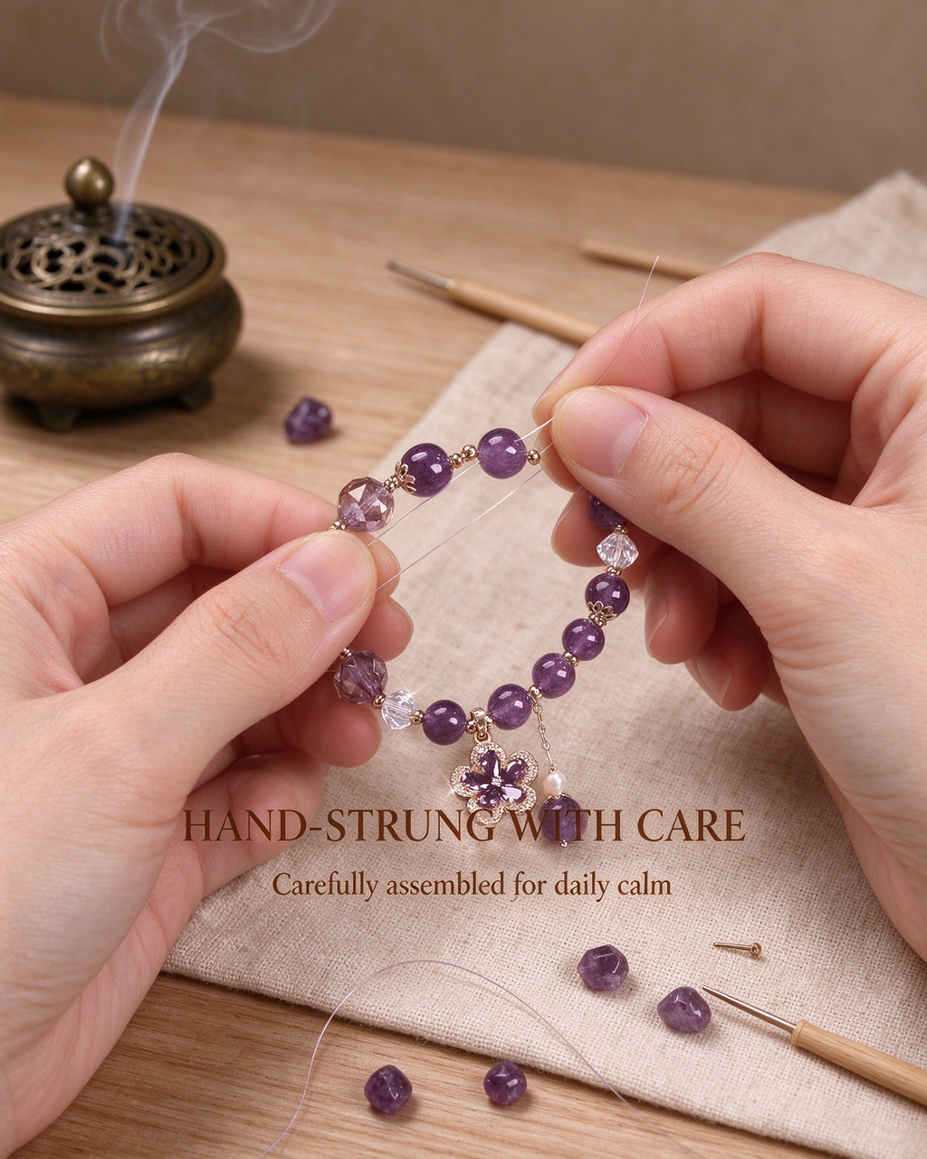 Handcrafted beaded bracelet, Bracelet of Courage for daily wear, keepsake jewelry gift