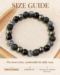 Handmade natural stone zen bracelet for meditation, oriental mindful jewelry