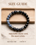 Handmade natural stone zen bracelet for meditation, oriental mindful jewelry
