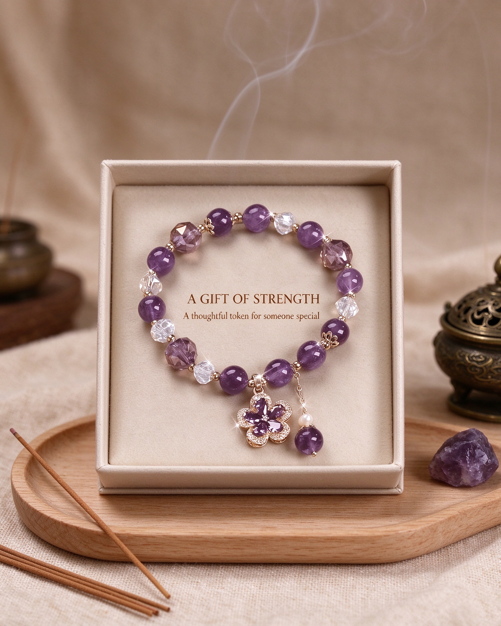 Handcrafted beaded bracelet, Bracelet of Courage for daily wear, keepsake jewelry gift