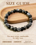 Handmade natural stone zen bracelet for meditation, oriental mindful jewelry