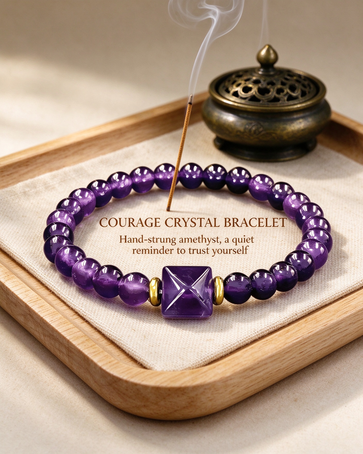 Handcrafted beaded bracelet, Bracelet of Courage for daily wear, keepsake jewelry gift