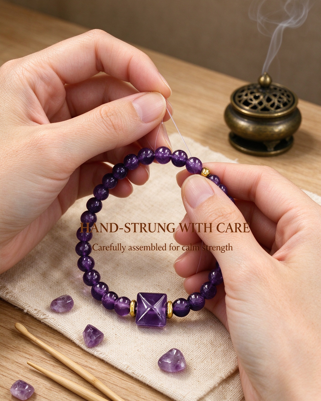 Handcrafted beaded bracelet, Bracelet of Courage for daily wear, keepsake jewelry gift