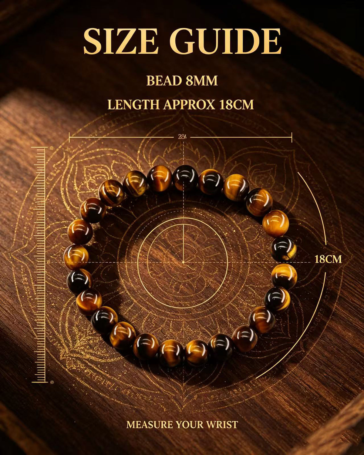 Handmade natural stone zen bracelet for meditation, oriental mindful jewelry
