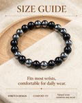 Handmade natural stone zen bracelet for meditation, oriental mindful jewelry