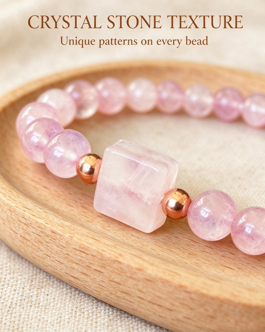 Handmade natural stone zen bracelet for meditation, oriental mindful jewelry