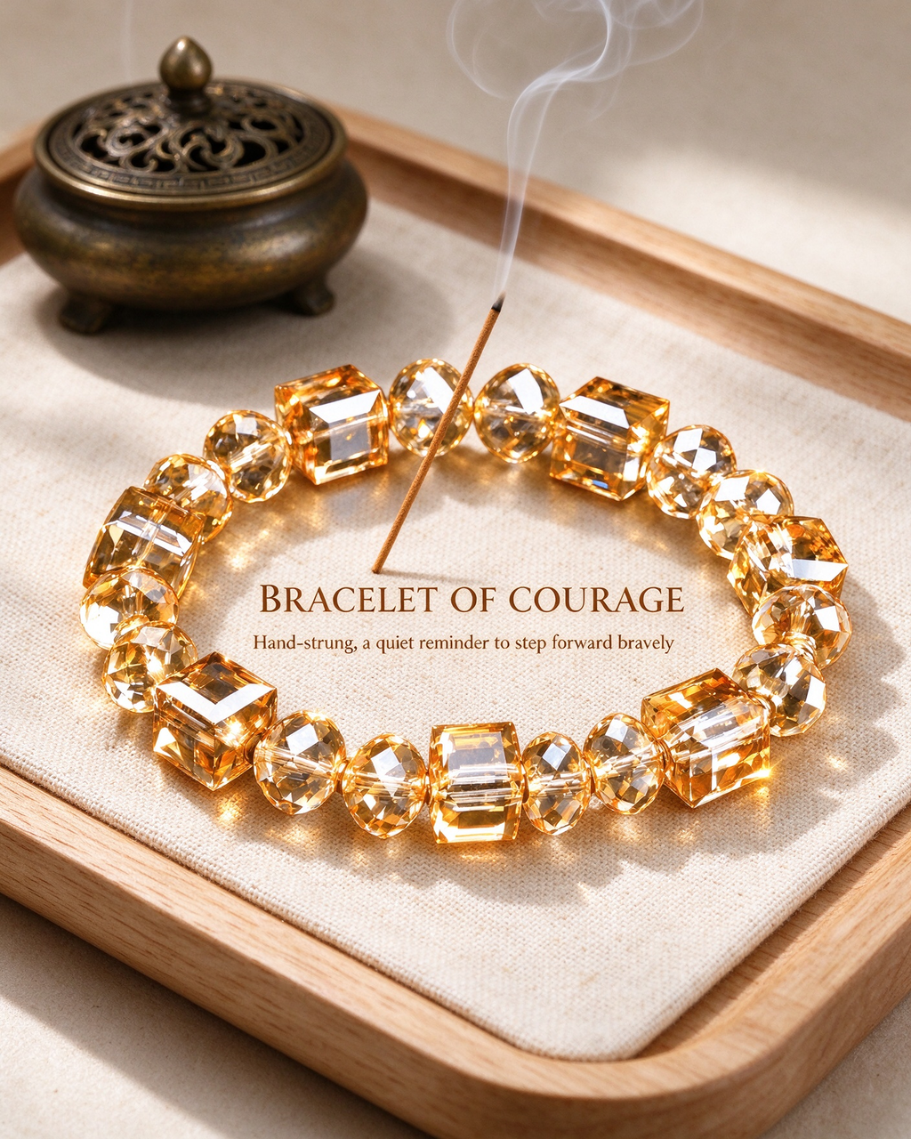 Handcrafted beaded bracelet, Bracelet of Courage for daily wear, keepsake jewelry gift