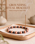 Handmade natural stone zen bracelet for meditation, oriental mindful jewelry