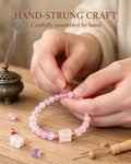 Handmade natural stone zen bracelet for meditation, oriental mindful jewelry