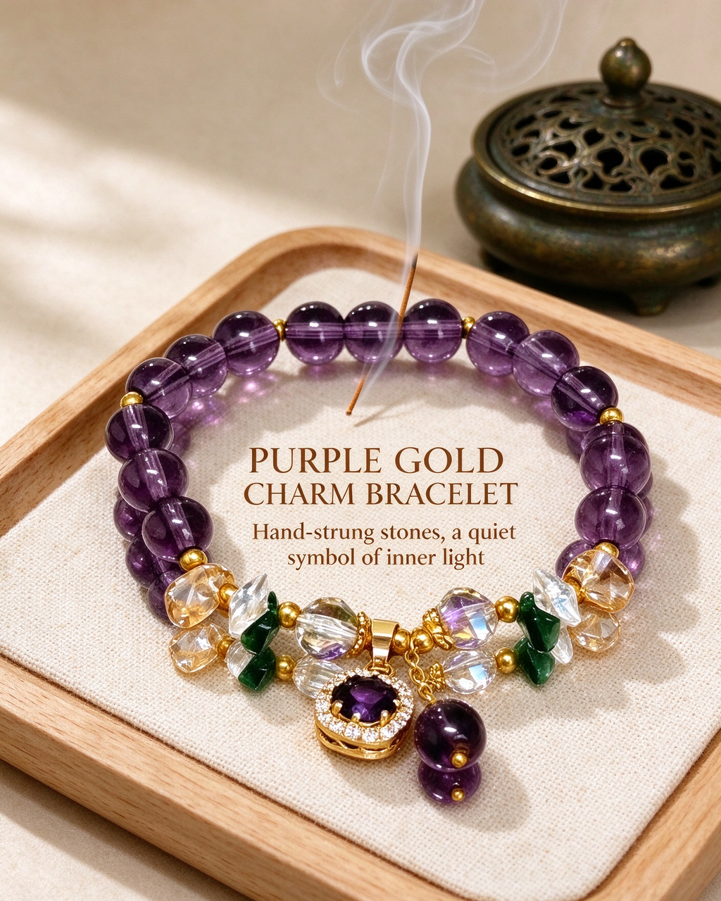 Handcrafted beaded bracelet, Bracelet of Courage for daily wear, keepsake jewelry gift